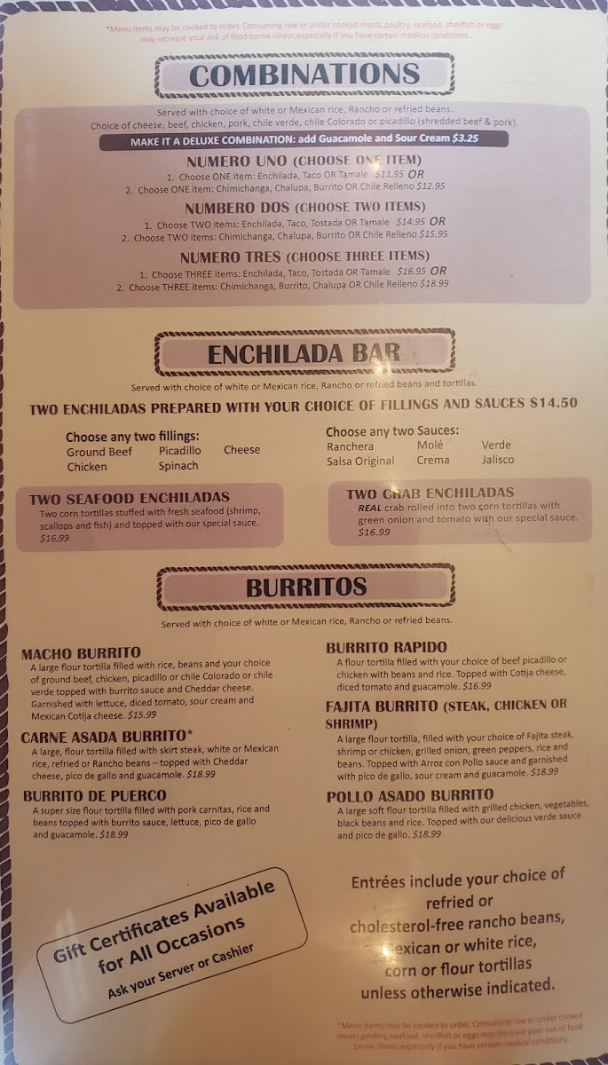 2 Margaritas Restaurant Menu - Image 3